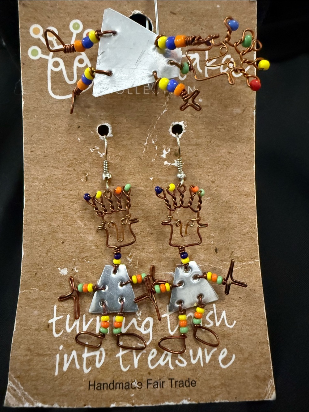 Handmade Colorful Bead Wire Kids Earrings and Bracelet Set